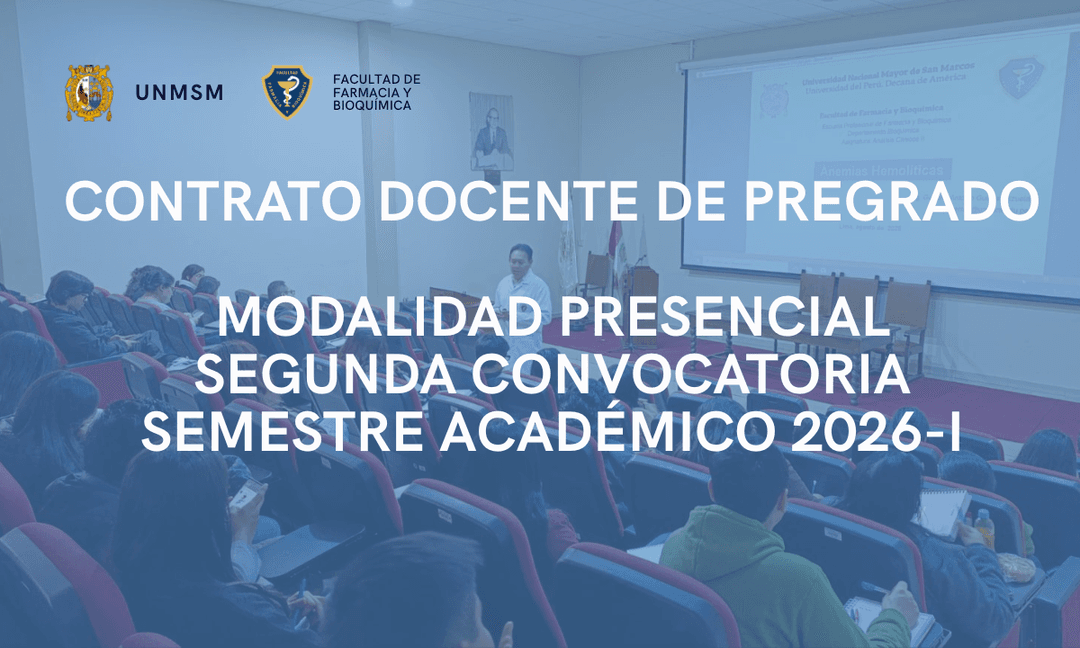 Segunda convocatoria para el concurso de contratación docente 2026-I