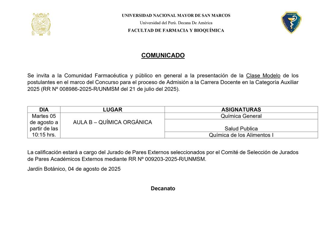 COMUNICADO