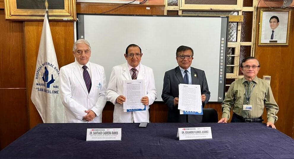 La Facultad de Farmacia y Bioquímica UNMSM y el Hospital San Bartolomé firman convenio interinstitucional